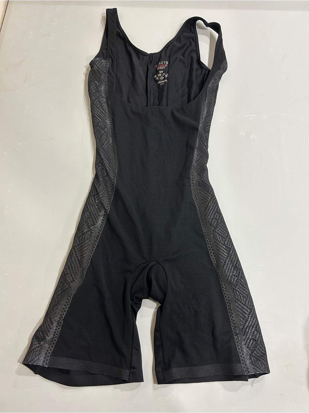 Spanx Black One-Piece Shapewear with Side Pattern